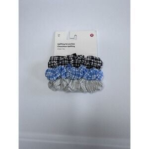 New Lululemon Uplifting Scrunchies 3 Pack POOL/BLK/VPOR NWT